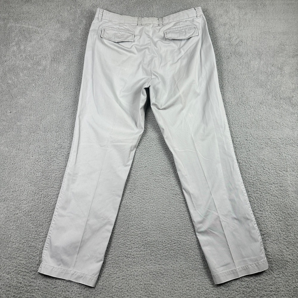 Banana Republic Straight Fit Chino Pants Mens 36x32 (Fits 34x31) Gray Cotton - Picture 2 of 10